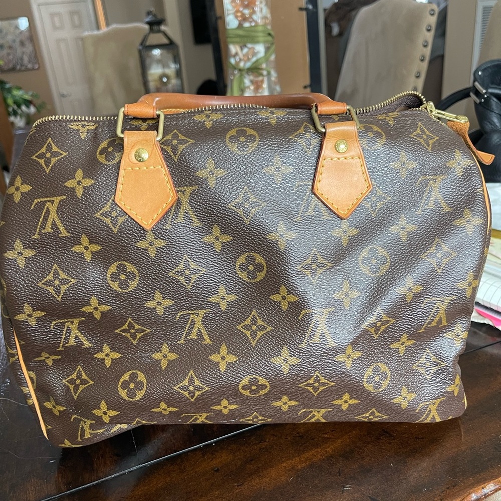 Louis Vuitton Speedy monogram canvas top handle bag